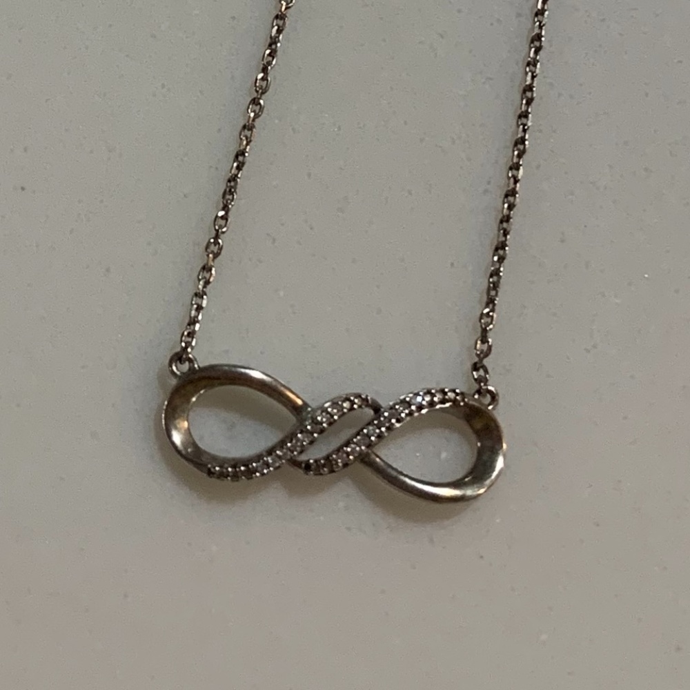 Diamond infinity necklace